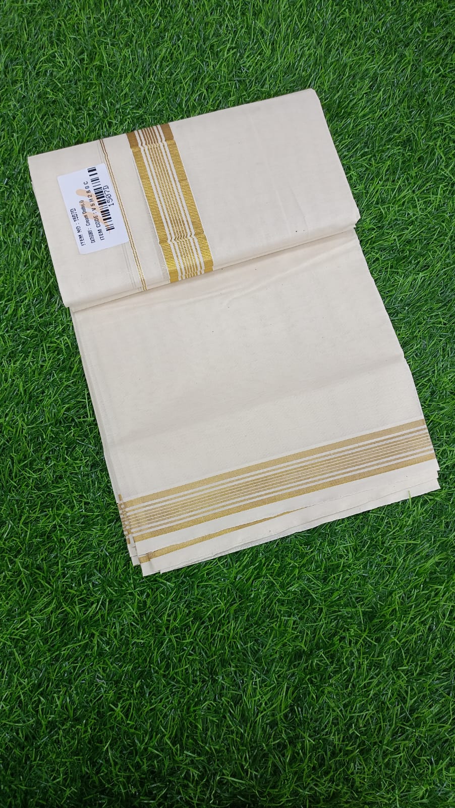 1 1/2" Gold Fancy Cream Double Mund