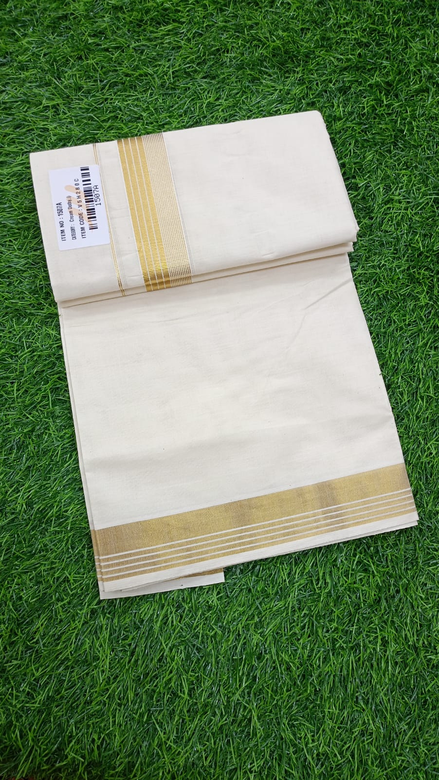 1 1/2" Golden Lines Fancy Cream Double