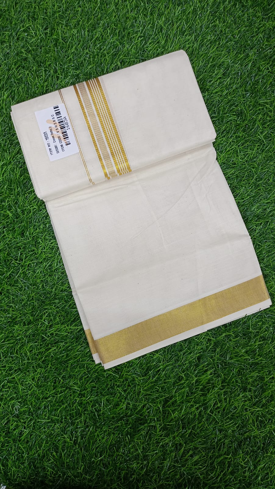 1 1/2" One Side 4 Line Jari & Chilli Lines Cream