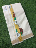 Cotton Kathakali Hand Painting Dhothi