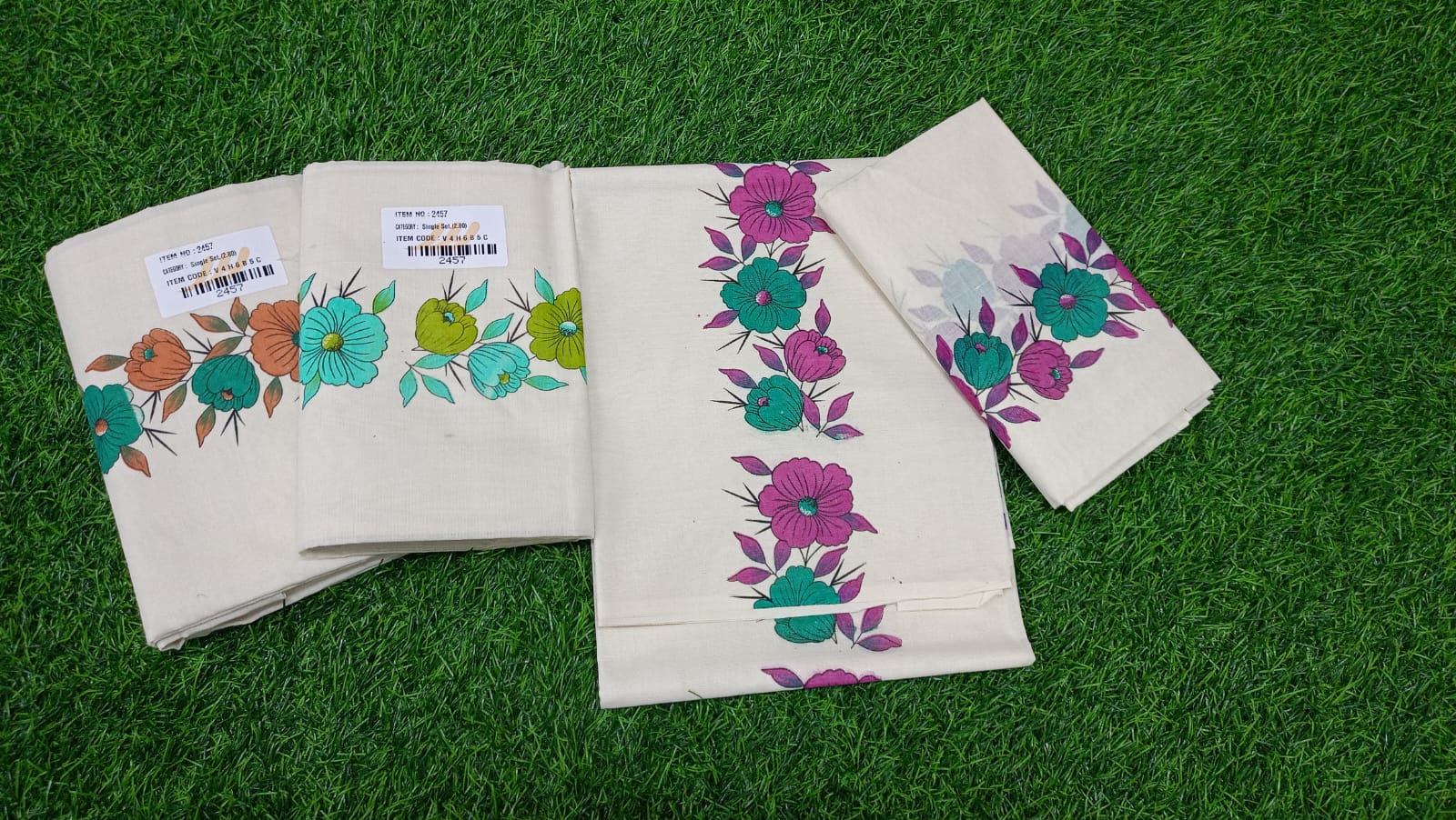 Cotton Borderless Floral Print Set Mund