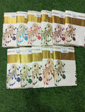 Flower Emb Bch Cotton Saree
