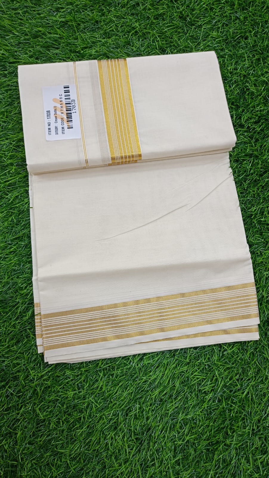 Light Half Fine Jari Fancy Suprem Dhothi