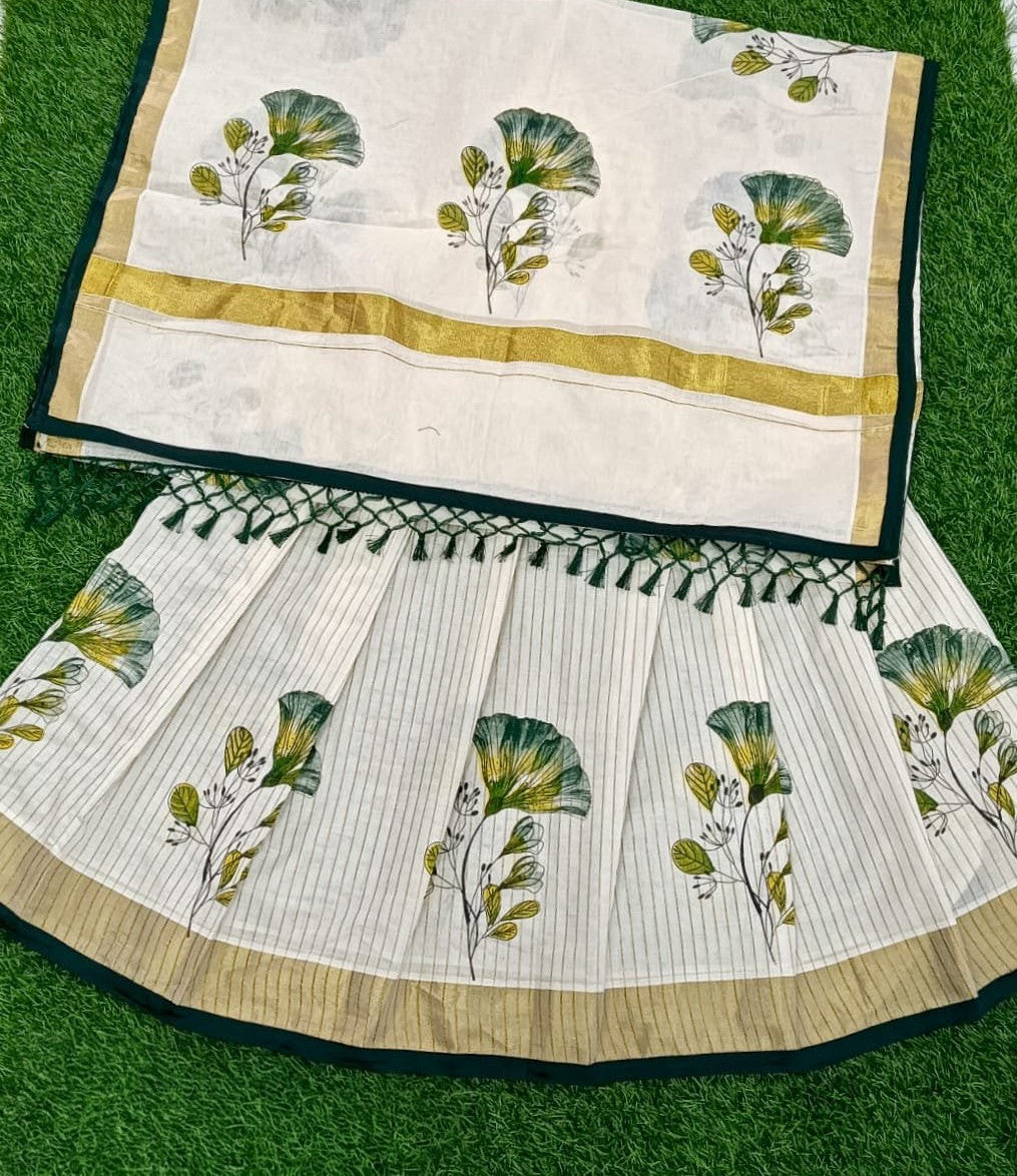 Lines Dhavani Flower Print