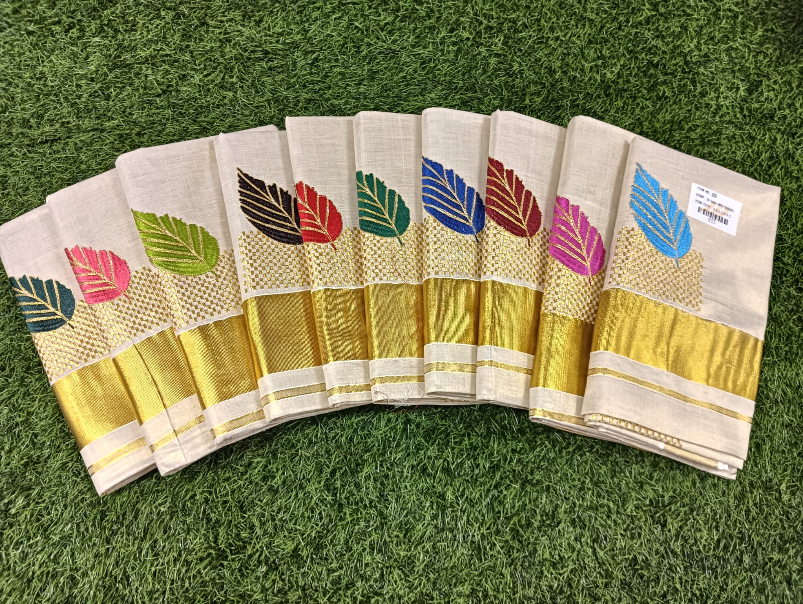 Tissue Box Leaf Embroidary Saree